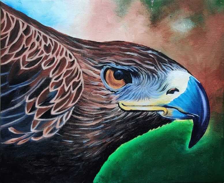 my-artwork-acrylic eagle painting