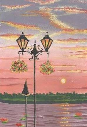 lamp painting
