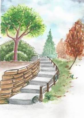 watercolor scenery painting